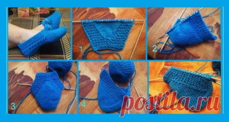 Вяжем тапочки без швов
