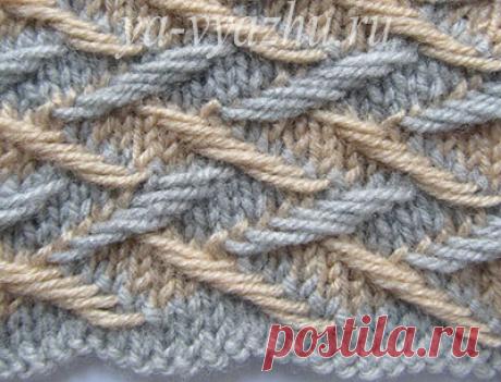 Двухцветные узоры спицами | Вяжем интересные проекты | Яндекс Дзен