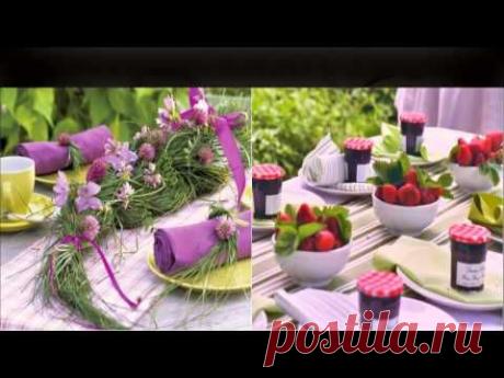 Летний праздничный стол Идеи украшения и декора летнего стола - YouTube
