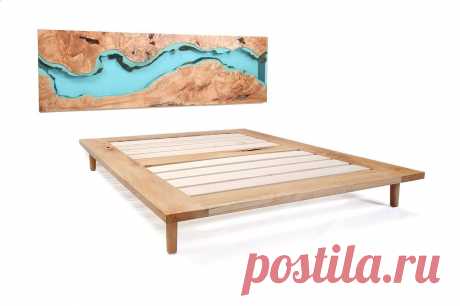 studio | Деревянная мебель со стеклянными реками