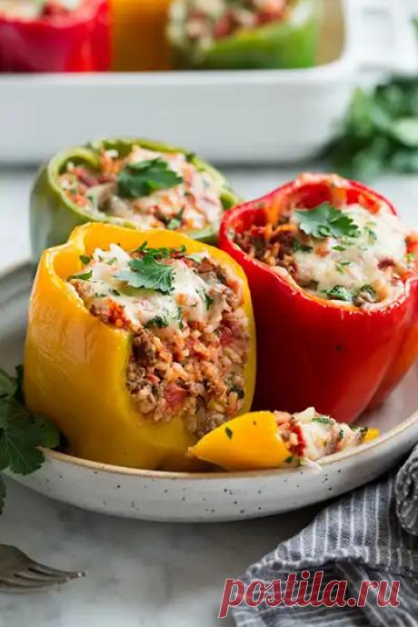 Фаршированный перец по-домашнему – пошаговый фото рецепт