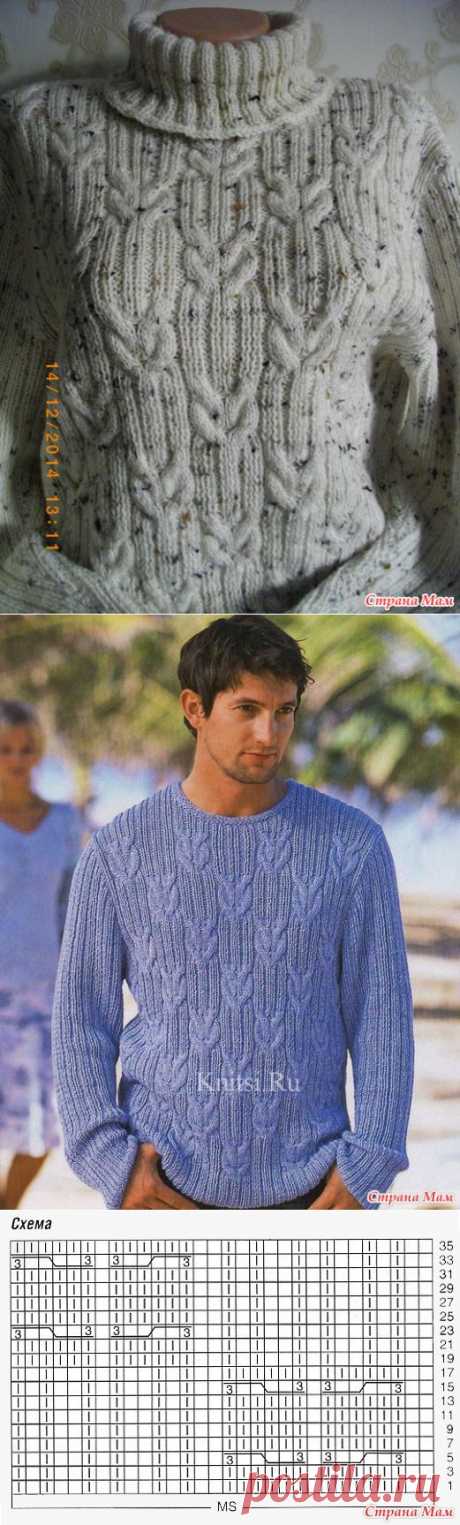 Свитер для мужа (спицами) nuo светлана заец