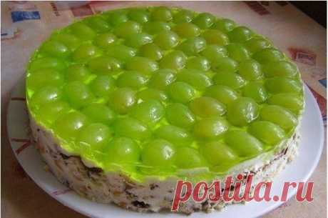 Как приготовить торт без выпечки виноградинка - , ингридиенты и фотографии