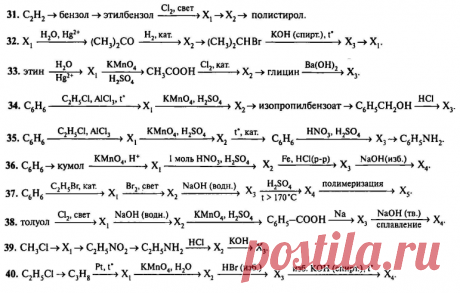 Задания ЕГЭ по химии: Взаимосвязь органических соединений » HimEge.ru