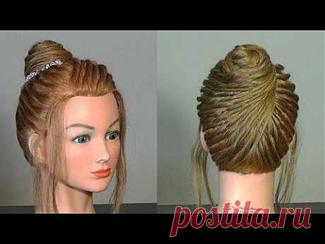 Прическа на средние волосы. Twist Rope Braid Hairstyle Hair Tutorial - YouTube