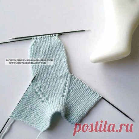 Носки «Резинка» 2 спицами без шва в подошве