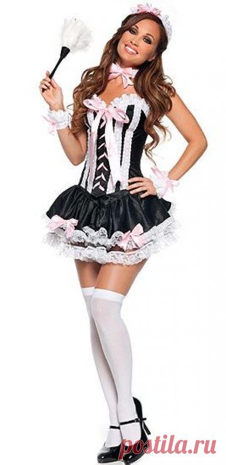 "Очаровательная Горничная"
Артикул: 3047
Цена: 2199 руб.
В комплекте топ, юбка, манжеты и ободок. Материал: полиэстер. Длина: юбки 35 см.