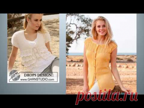 Женские летние вязаные кофты жакеты со схемами