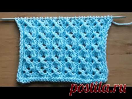 Ажурный узор для жаркого лета. Вяжем спицами топ , маечку, тунику.