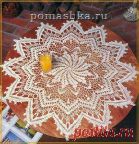 Салфетка «Вечерняя звезда» (Вязание крючком) | Ромашка - Вязание для всех