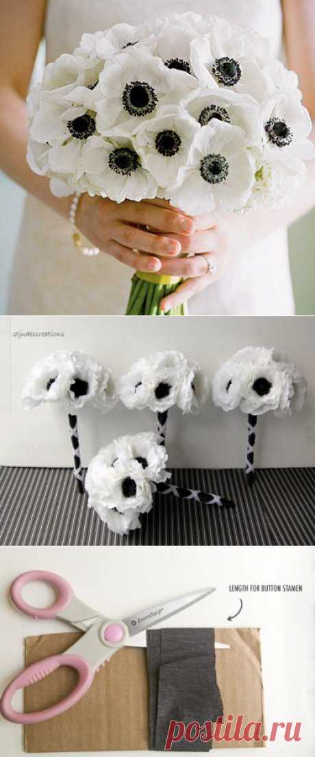 Цветы из гофрированной бумаги