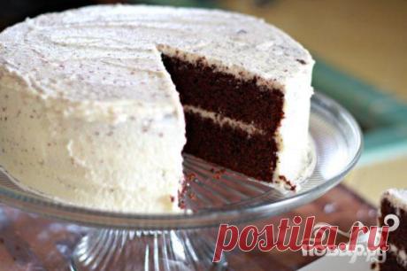 Шоколадный торт со сливочной глазурью - пошаговый кулинарный рецепт на Повар.ру
