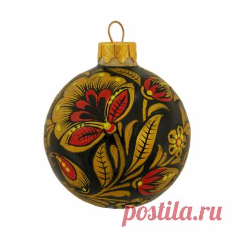 Шар с ручной росписью 65 мм «Хохлома» — Ферма радости
