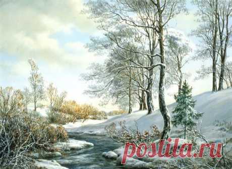 Схема вышивки «Зимний пейзаж» - Вышивка крестом