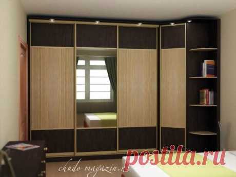 Шкаф купе с угловым распашным модулем в Москве: вид, дизайн, модель