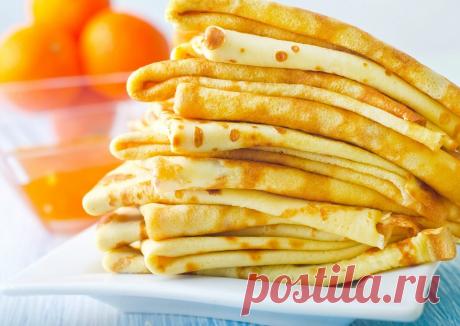 Рецепт домашних блинов по-новому