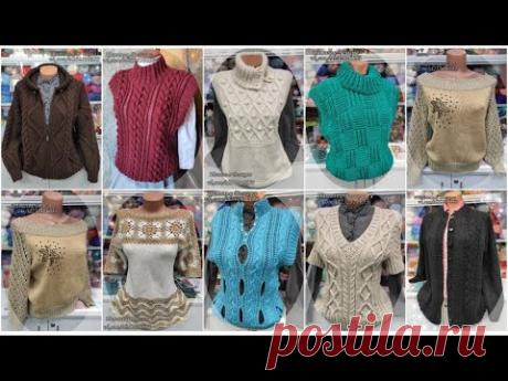 🌷Бесплатные видео МК!🌷 Теплые женские кофточки, безрукавки, кардиганы.