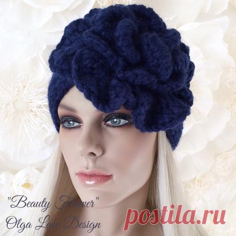 Вязаная повязка "Beauty Flower" от Olga Lace – купить в интернет-магазине на Ярмарке Мастеров с доставкой - DL9HZRU | Москва