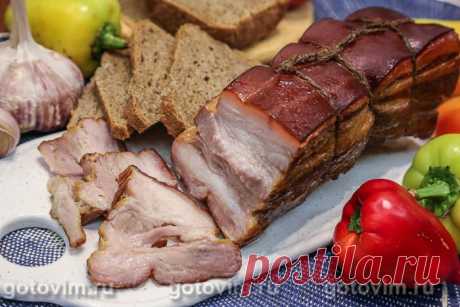 Копченая свиная грудинка (шприцевание мяса для копчения). Рецепт с фото