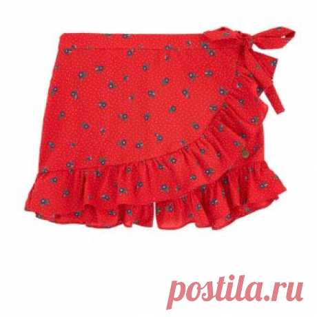 Юбка-шорты с принтом Pepe Jeans для девочек | Melijoe.com Легкая синтетическая ткань, Юбка-шорты 2 в 1, Прямой покрой на бедрах, Перекрещивающиеся