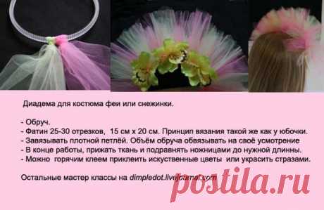 Диадема для костюма феи из фатина