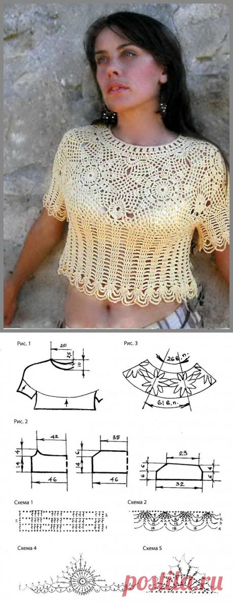 КРАСИВО: ТОП КРЮЧКОМ С АЖУРНОЙ КАЙМОЙ.