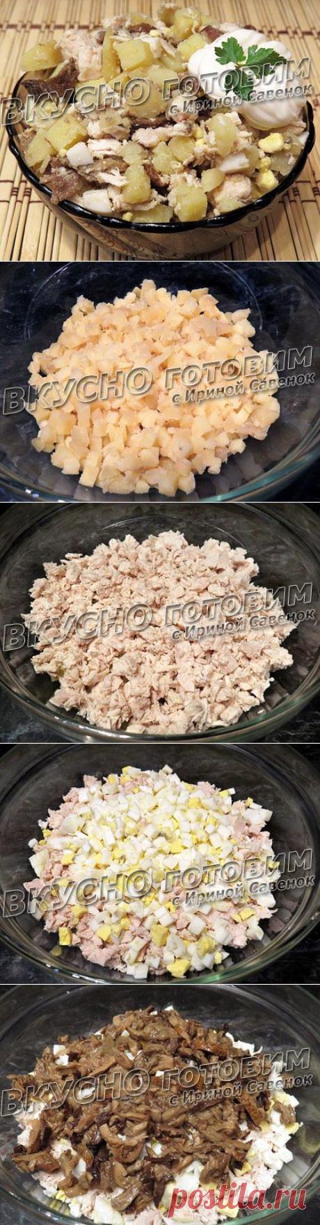 с картофелем, курицей и сушеными грибами | Ваши любимые рецепты