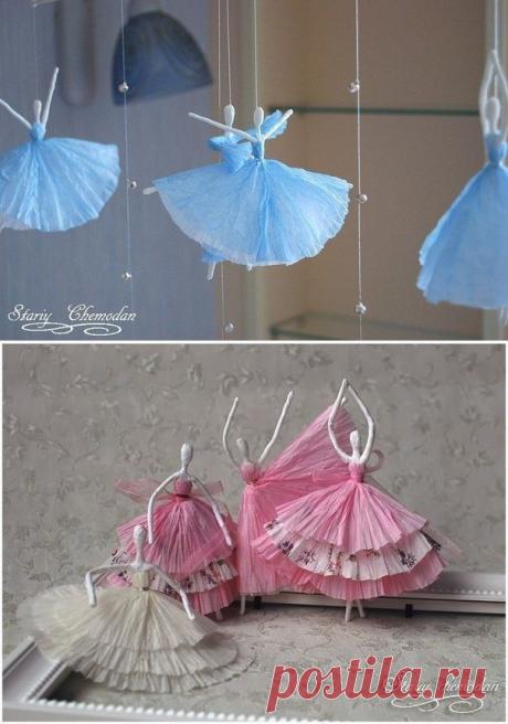 Балерины из салфеток