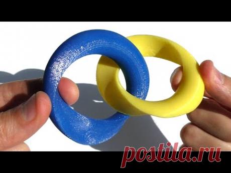 🌑 Тор из колец Мёбиуса невероятная сцепка на 3D принтере Mobius 3d print #Shorts Игорь Белецкий