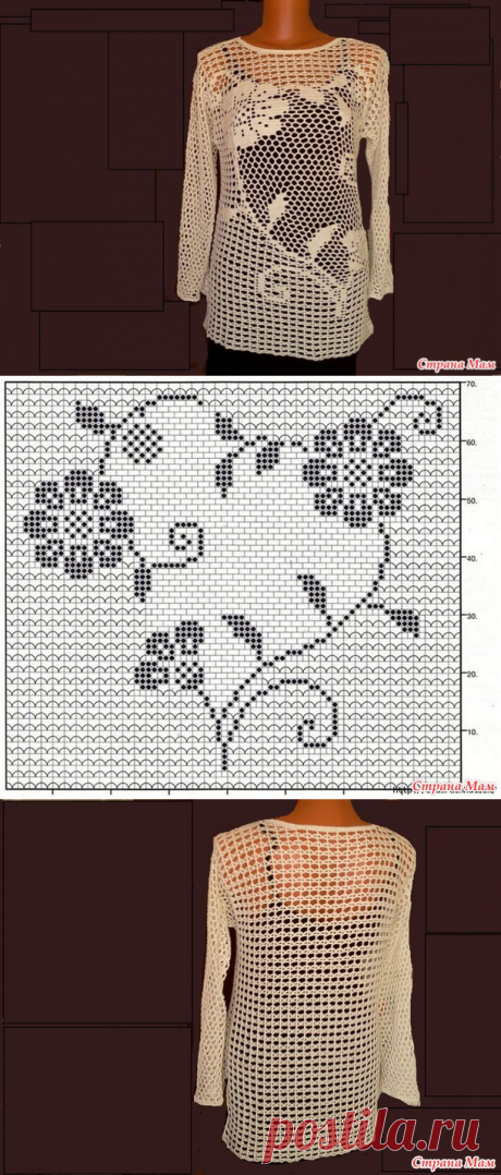 *ТУНИКА. - Все в ажуре... (вязание крючком) - Страна Мам