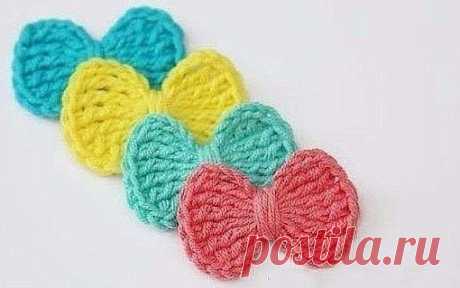 Как связать бантик крючком