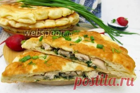 ПАЛЯНИЦЫ С КУРИЦЕЙ, ГРИБАМИ И ЛУКОМ.