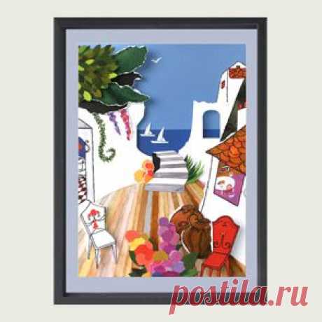 Vacation in the Mediterranean Sea - Paper Relief - Art - Canon CREATIVE PARK