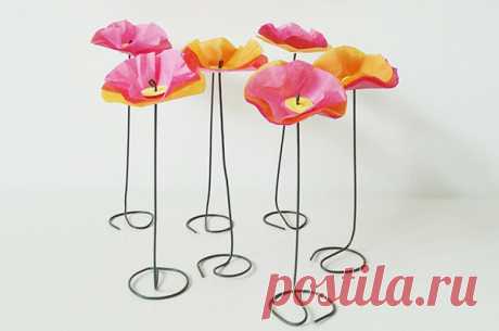 Разнообразные бумажные цветы