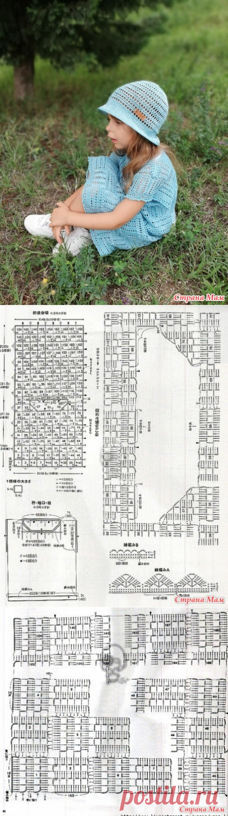 . Кофточка и платье фемели лук цвета моря - Все в ажуре... (вязание крючком) - Страна Мам