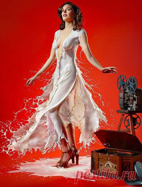 Молочный пин-ап: оригинальный фотопроект от Ярослава Вечоркевича (Jaroslav Wieczorkiewicz) | Фотография | Фотография