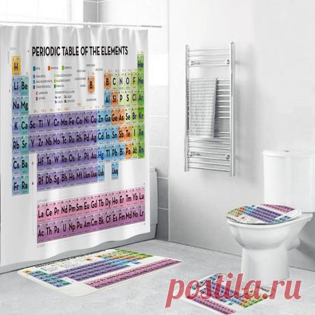 1146.77руб. 30% СКИДКА|Душевая занавеска, Периодическая таблица элементов, для ванной комнаты, студентов, химия, энтузиазм, 4 предмета, Полиэстеровая ткань с крючком, 3 размера|Шторы для душа| | АлиЭкспресс Покупай умнее, живи веселее! Aliexpress.com