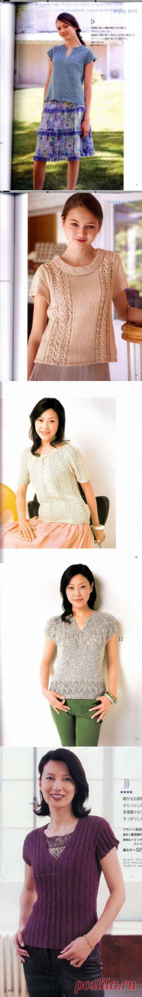 Вяжем спицами кофточки. Схемы вязания.
