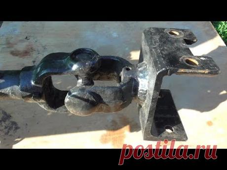 Самодельная сцепка с мотоблоком из крестовины.