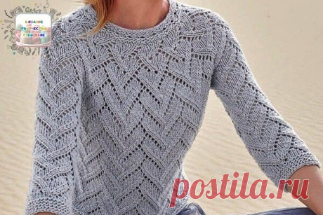 Размер: 36/38 
Вам потребуется:
300 г. пряжи типа "Cumulus" от JUNIPER MOON светло-серого цвета (Fb 02) (94% хлопок, 6% нейлон, 230 м/100 г); короткие и длинные круговые спицы №6 и 6,5, а также крючок №5,5.
Платочная вязка в круг. р.: попеременно 1 круг. р. - лиц. п., 1 круг. р. - изн. п.
Ажурная дорожка в круговых рядах: Число петель кратно 3.
* 1 лиц. п., 1 накид, 2 п. вместе лиц., повторять от *.
Узор для кокетки в круг. р.: число петель вначале кратно 5.
Вязать согласн...