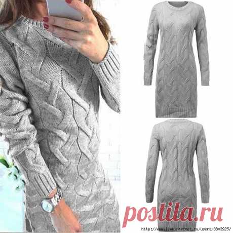 Платье спицами