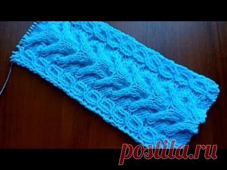 Узор для свитера из комбинации кос спицами + схема. Knitting a pattern with braids for sweater .