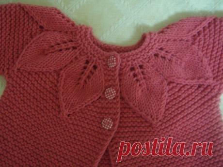 Узор Листья спицами схема и описания для начинающих