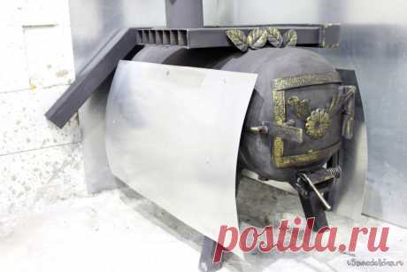 Буржуйка подового типа из газового баллона с конвекционным радиатором и экранами от ИК-излучения Всем привет! Хочу поделиться самодельной печкой «Буржуйкой». В целом конструкция известная и простая. Но для тех, кто как и я, делает впервые - очень трудоемкая и сложная штуковина выходит. Кроме этого еще и дымоход нужен, а тут вообще отдельная тема и статья будет. Визуально печь вышла вот такой.