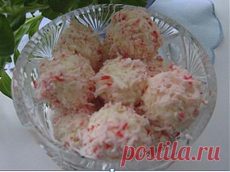 Закуска Рафаэлло (с крабовыми палочками)