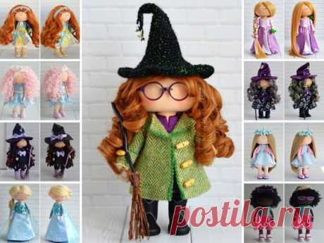 Witch Interior Doll, Halloween Decor Doll, Tilda Doll Handmade, Nursery Design Doll, Fabric Cloth Doll, Individual Order Art Doll by Maria K Hello, dear visitors!  This is handmade cloth doll created by Master Maria K (Moscow, Russia). Doll is 26 cm (10 inch) tall and made of only quality materials. All dolls stated on the photo are mady by Maria K. You can find them in our shop searching by artist name: