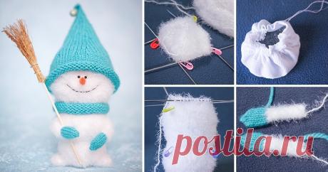 Вяжем снеговичка — Поделки с детьми