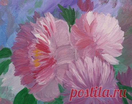 Картина "Цветочная мелодия".
Размер картины 20х25 см.
Масло, картон. Картина выполнена кистями.
Нежные розовые оттенки гармонично украсят ваш интерьер.