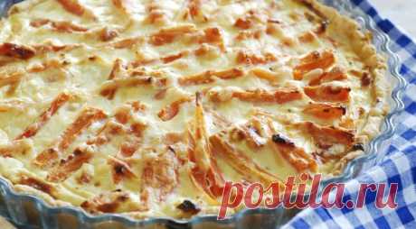 Открытый пирог с морковью