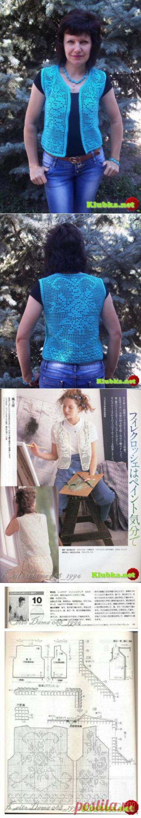Жилетик из остатков пряжи. » Клубка.Нет - Все о вязании крючком